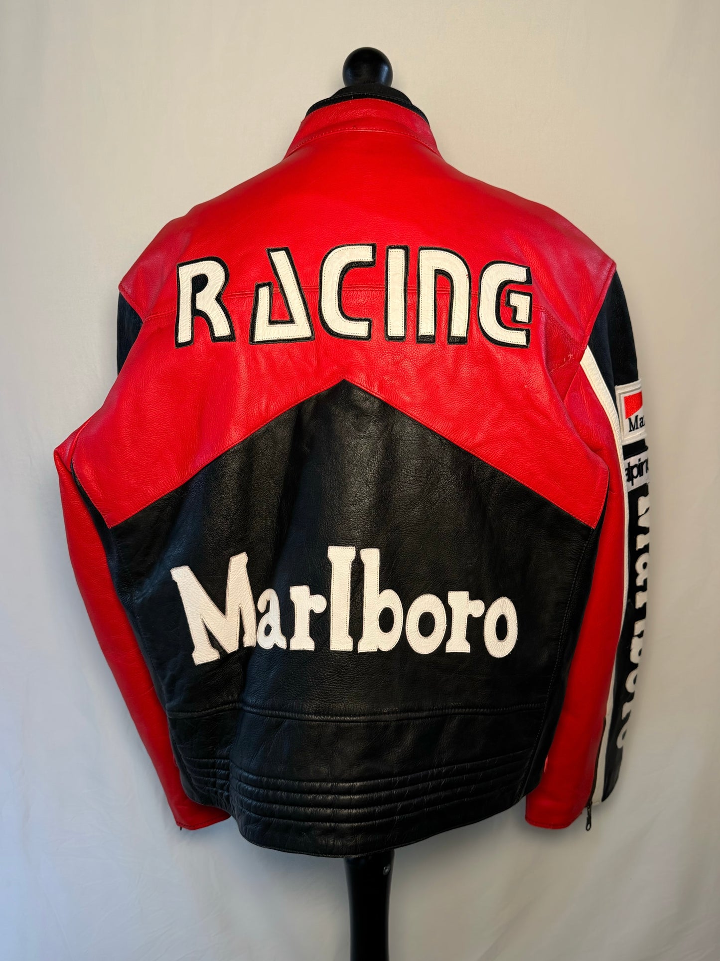 Marlboro Red & Black Vintage Racing Jacket Size XL