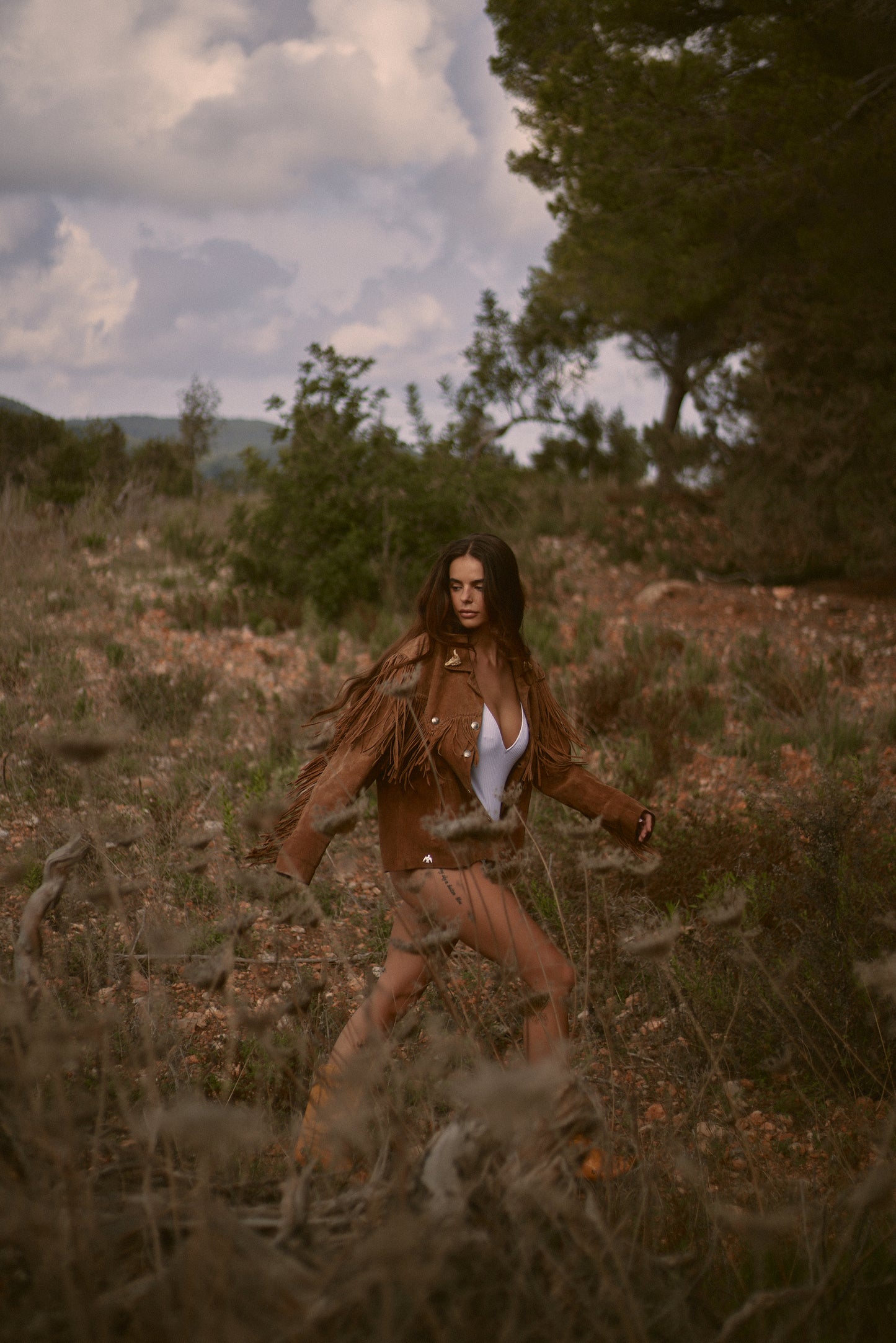 The Brown Suede Bull Tassel Unisex