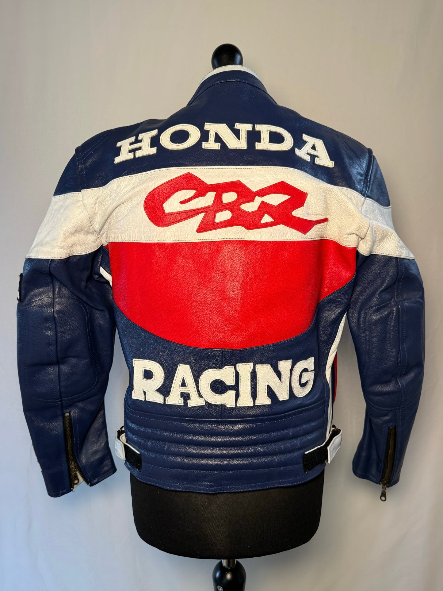 Vintage Honda Blue Red & White Racing Jacket In Size 10 (Small)