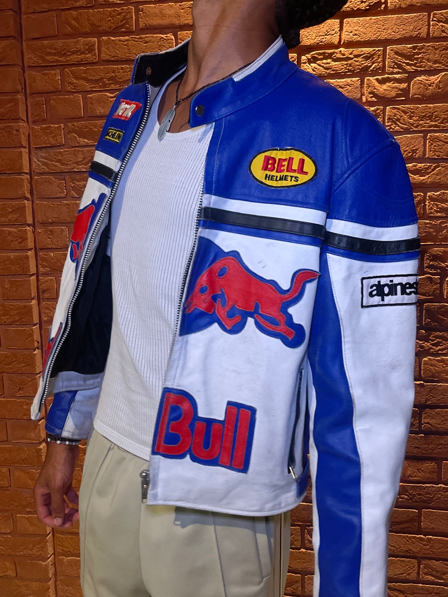 Blue & White Redbull Racer Jacket Unisex