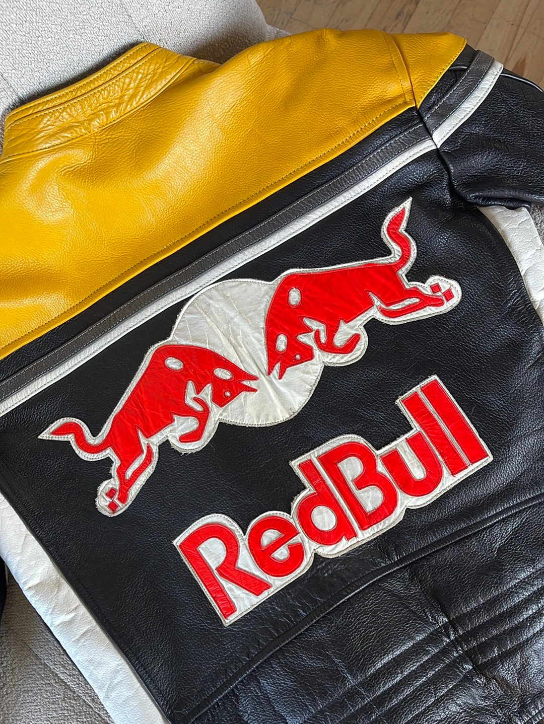 The Black, Red & Yellow Redbull Leather Racer