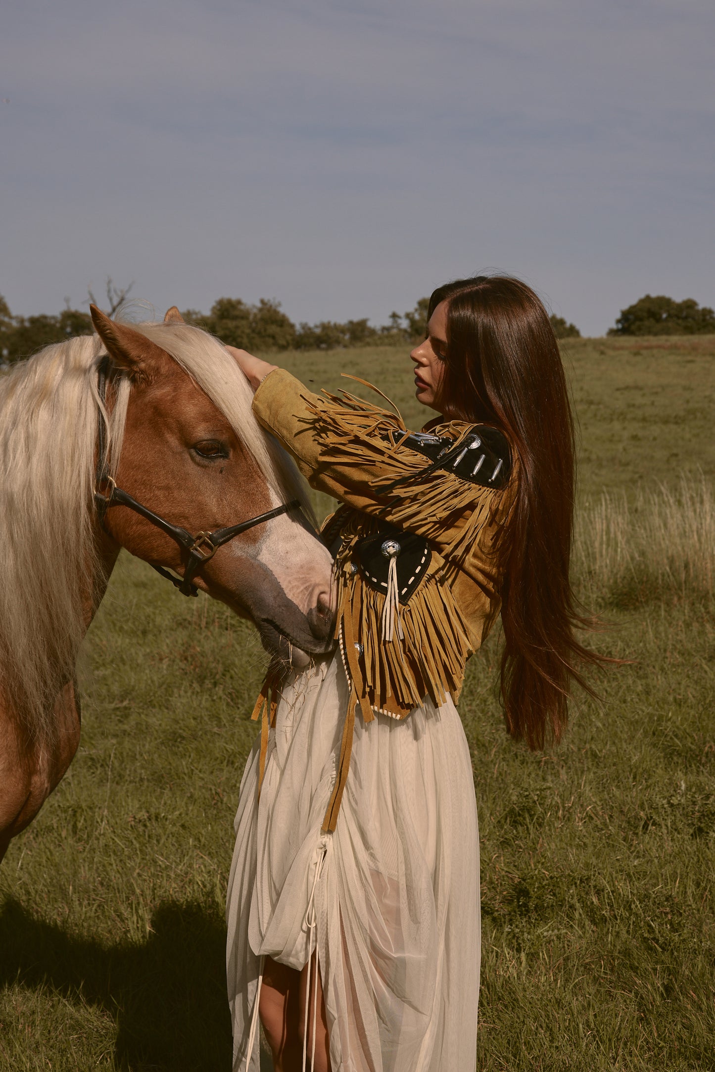 Black & Tan Tassel Suede Jacket Unisex