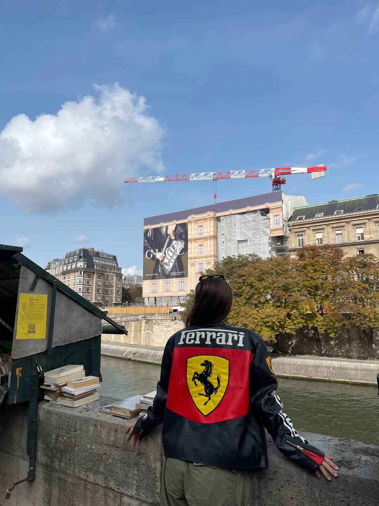 Black Yellow & Red Ferrari Leather Jacket